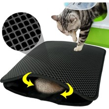 Feyza Design Kedi Tuvalet Paspası, Siyah, 50X60 Cm, Temiz ve Şık Tasarım