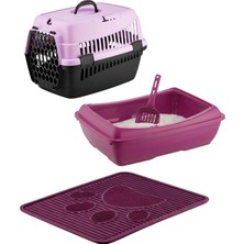 Feyza Design Kedi Tuvaleti, Paspas ve Taşıma Çantası Seti, Konfor ve Temizlik Için