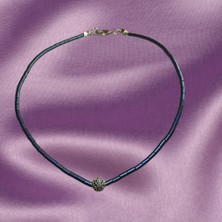 Reina Del Corazen El Yapımı Doğal Hematit Antik Gümüş Kolye  – Otantik Tasarım, Tarihî Ilhamlı, Bolluk ve Huzur Enerjili Şık Takı