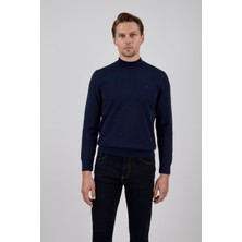 Paco Romano Erkek Lacivert Yarım Balıkçı Yaka Triko Kazak