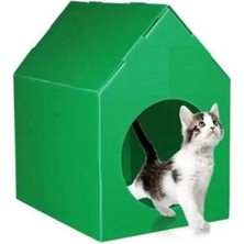 Feyza Design Yeşil Renk Plastik Su Geçirmez Kedi ve Köpek Evi