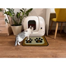 Feyza Design Süet Desenli Elektrikli Tuvalet Önü Kedi Kumu Paspası 45X60 cm