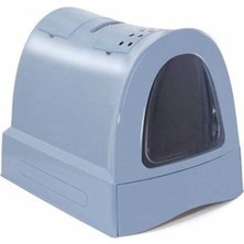 Feyza Design Mavi Imac Zuma Çekmeceli Kapalı Kedi Tuvaleti 40X56X42.5 cm