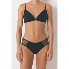 Women Secret Siyah Hipster Tül Detaylı Külot