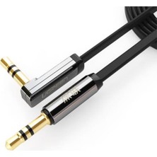UGREEN 90 derece Dik Açılı 3.5mm Flat Aux Ses Kablosu 2 Metre, 10599