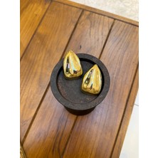 Ilot.Istanbul Ilot.ıstanbul | Altın Kaplama Çelik Keskin Formlu Damla Küpe Kararmaz Antialerjenik Vintage Stil