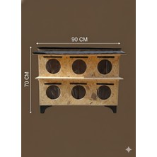 Feyza Design 6 Girişli Dayıklı Çoklu Kedi Evi 90X36X70 cm Ayaklı Barınak