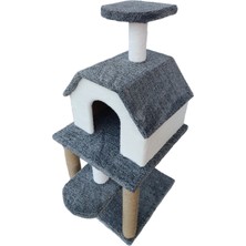 Feyza Design Yumuşak ve Konforlu Çift Katlı Kedilere Özel Ev