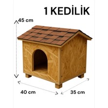 Feyza Design Kedi Yuvası, Iç-Dış Mekan Kullanımı, Isı ve Su Yalıtımlı, 35X40X45 cm