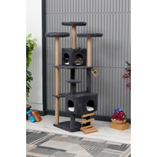 Feyza Design Çok Katlı ve Yataklı Kedi Evi, Eğlenceli ve Rahat Oyun Alanı