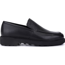 Tamer Tanca Erkek Hakiki Deri Siyah Antik Loafer Ayakkabı 1100 1914 Erk Ayk SK25-26 Sıyah Antık