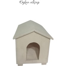 Feyza Design Büyük Boy Ahşap Evcil Hayvan Evi, Rahat ve Şık Kulübe