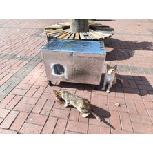 Feyza Design Yüksek Ayaklı Kedi Yuvası, Isı ve Su Yalıtımlı, Iç ve Dış Mekan 70X40X40 cm