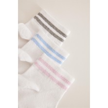 Women Secret Beyaz 3'lü Bilek Boy Çorap Seti