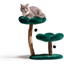 Feyza Design Zümrüt Yeşili Kedi Ağacı ile Keyifli Oyun ve Dinlenme Alanı