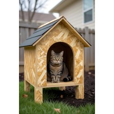 Feyza Design Isı ve Su Yalıtımlı Kedi Evi, 40X40X40 Cm, Iç ve Dış Mekan Kullanımına Uygun