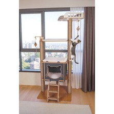 Feyza Design Çok Katlı Kedi Tırmalama ve Oyun Evi, Eğlenceli ve Dayanıklı Tasarım