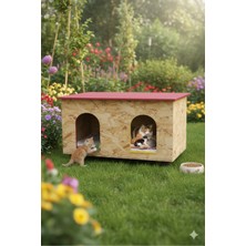 Feyza Design Dış Mekan Xxl Su ve Rüzgar Geçirmez Demonte Kedi Evi, Dayanıklı ve Şık Tasarım