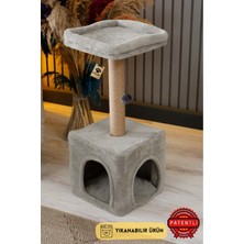 Feyza Design Yıkanabilir Kedi Tırmalama ve Oyun Evi, Eğlenceli ve Rahat Kullanım