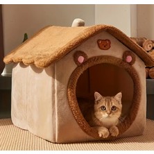Feyza Design Luxe Cozy House Peluş Kedi Evi, Rahat ve Şık Tasarım