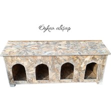 Feyza Design Ahşap Çoklu Kedi Evi, Rüzgar Siperli Dış Mekan Kedi Kulübesi