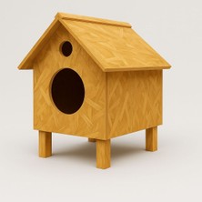 Feyza Design Yalıtımlı Kedi Evi, Iç ve Dış Mekan Için Güvenli ve Konforlu 35X40X40 cm