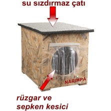 Feyza Design Su Geçirmez Isı Yalıtımlı Kedi Kulübesi 30X33X36CM, Iç-Dış Mekan