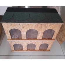 Feyza Design Dış Mekan Rüzgar ve Yağmur Geçirmez Demonte Iki Katlı Kedi Evi