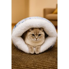 Feyza Design Yavru Kedi ve Köpek Uyku Tulumu, Şık Tasarım, Beyaz Velsoft Yatak