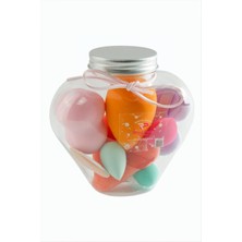 Marsilyan 9 Adet Kalp Şişeli Makyaj Süngeri