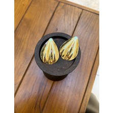 Ilot.Istanbul Ilot.ıstanbul | Altın Kaplama Çelik Heykelimsi Damla Küpe Kararmaz Antialerjenik Vintage Stil