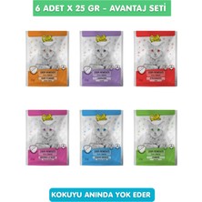 Quik 6lı Set - Kedi Kumu Koku Giderici Karışık Kokulu Hızlı ve Etkili Doğal 25GR x 6