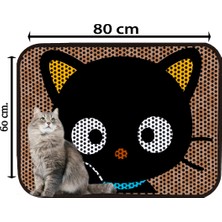 Feyza Design Renkli Desenli Pet Tuvalet Paspası, Kum Toplayıcı, Yıkanabilir, 60X80 cm