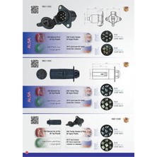 Ölmez Oto Yedek Parça 7lı Tır Römork Fişi Plastik N Tipi Siyah Kapaklı Komple Yedılı