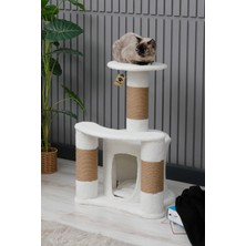 Feyza Design Yataklı Kedi Tırmalama Yuvası, Rahat ve Eğlenceli Oyun Alanı