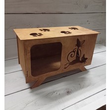Feyza Design Doğal Ahşap Kedi Evi, Güvenli ve Şık Tasarım, Rahat Konaklama