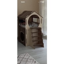 Feyza Design Konforlu Teraslı Kedi Evi, Rahat ve Güvenli Yaşam Alanı