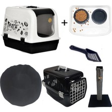 Feyza Design Maxi Kedi Tuvalet Kabı ve Yatak Seti, Taşıma ve Mama Kabı Dahil