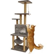 Feyza Design Lüks ve Konforlu Hamaklı Kedi Tırmalama Evi ile Keyifli Vakit Geçirin