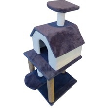 Feyza Design Çift Katlı Kedi Evi, Rahat ve Güvenli Yuva, Evcil Hayvanlar Için Konfor