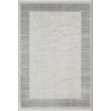 Cotto Home Talis CT016A Gri Halı Antrasit Kenar Çerçeveli Modern Parlak Yumuşak Kadife Salon Mutfak Halısı