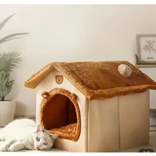 Feyza Design Yumuşak ve Konforlu Kedi Evi Yatağı, Evcil Hayvanlar Için Rahat Uyku Alanı