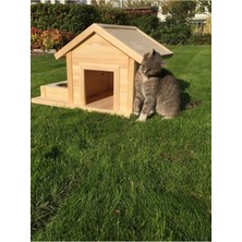 Feyza Design Şık ve Doğal Ahşap Kedi Evi, Konforlu ve Dayanıklı Tasarım