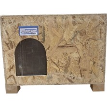 Feyza Design Doğa Dostu Ahşap Kedi Evi, Dış Mekan Için Şık ve Dayanıklı