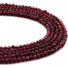Uçar Doğal Taş Garnet Taşı Küre Kristal Kesim Parlak 2mm Doğal Taş Dizi [AB+]
