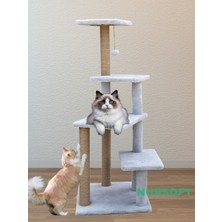 Feyza Design Çok Katlı Uzun Boy Kedi Ağacı, Günlük Eğlence ve Rahatlık Için