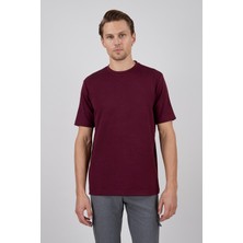 Paco Romano Erkek Bisiklet Yaka Bordo Tişört
