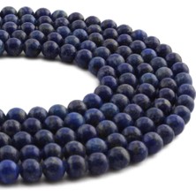 Uçar Doğal Taş Lapis Lazuli Taşı Küre Kesim Parlak 6mm Doğal Taş Dizi [AB]