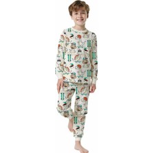 Elmas Kids Erkek Çocuk Pijama Takımı Kaykay Desenli ELM-3085