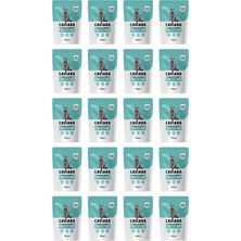 Caviara Pouch Sos Içinde Et Parçacıklı Kuzu Etli Yetişkin Kedi Maması 100 gr x 20 Adet
